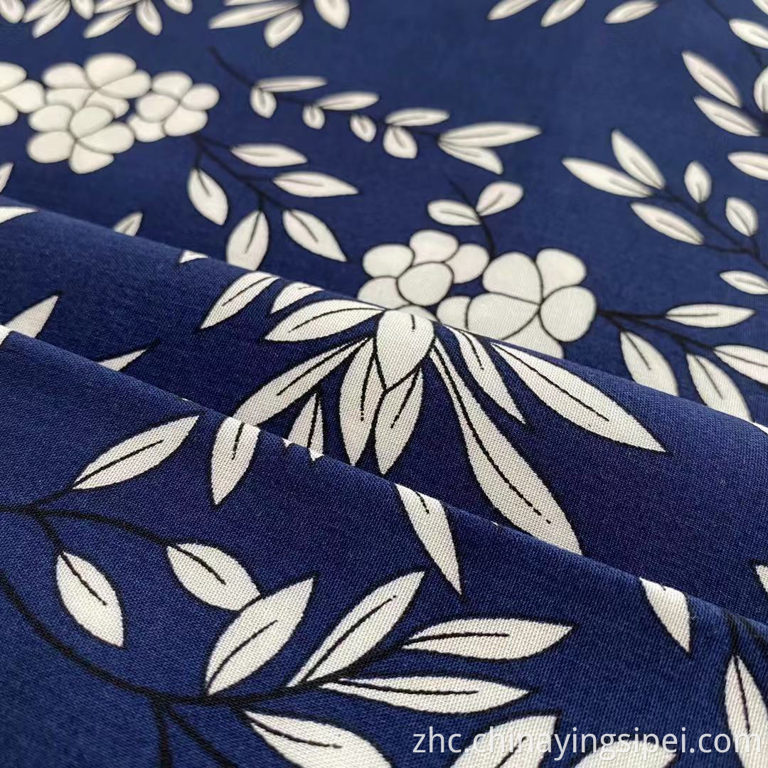 Spun Woven rayon Challis面料花卉粘液材料热带印刷100％粘性人造丝织物用于着装衬衫